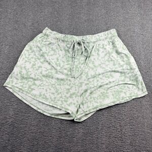 Wonderly Intimates Womens Small Sage Green Tie Dye Lounge Shorts Drawstring Soft